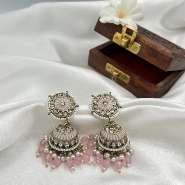 Gulabi Kundanika - Shaan of HandcraftedJhumki