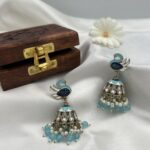 Mayurvaani - Handcrafted with Light Blue Pearls