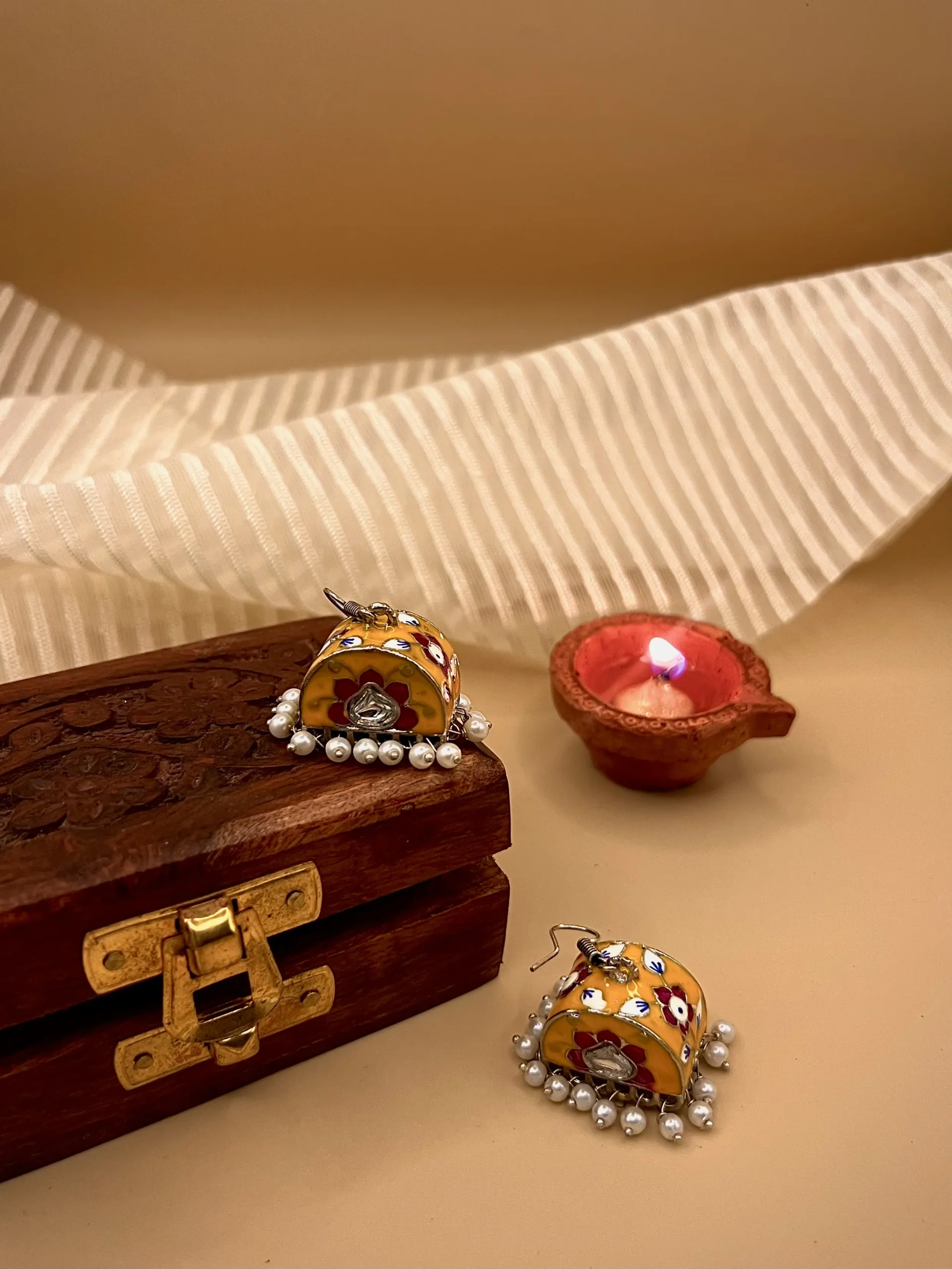 Meenakari 31 Kesariya Chakori - Your Everyday Ethnic Charm - Image 1