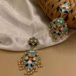 Neelkamal - Mehendi Polish Enameled Floral Drop Earring