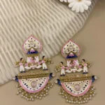 Jashn-e-Chandini Palki - Mehendi Polish Enameled Doli Jhumka