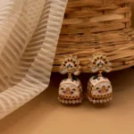 Ruhaniyat Chandini - Mehendi Polish Enameled Bell Jhumka