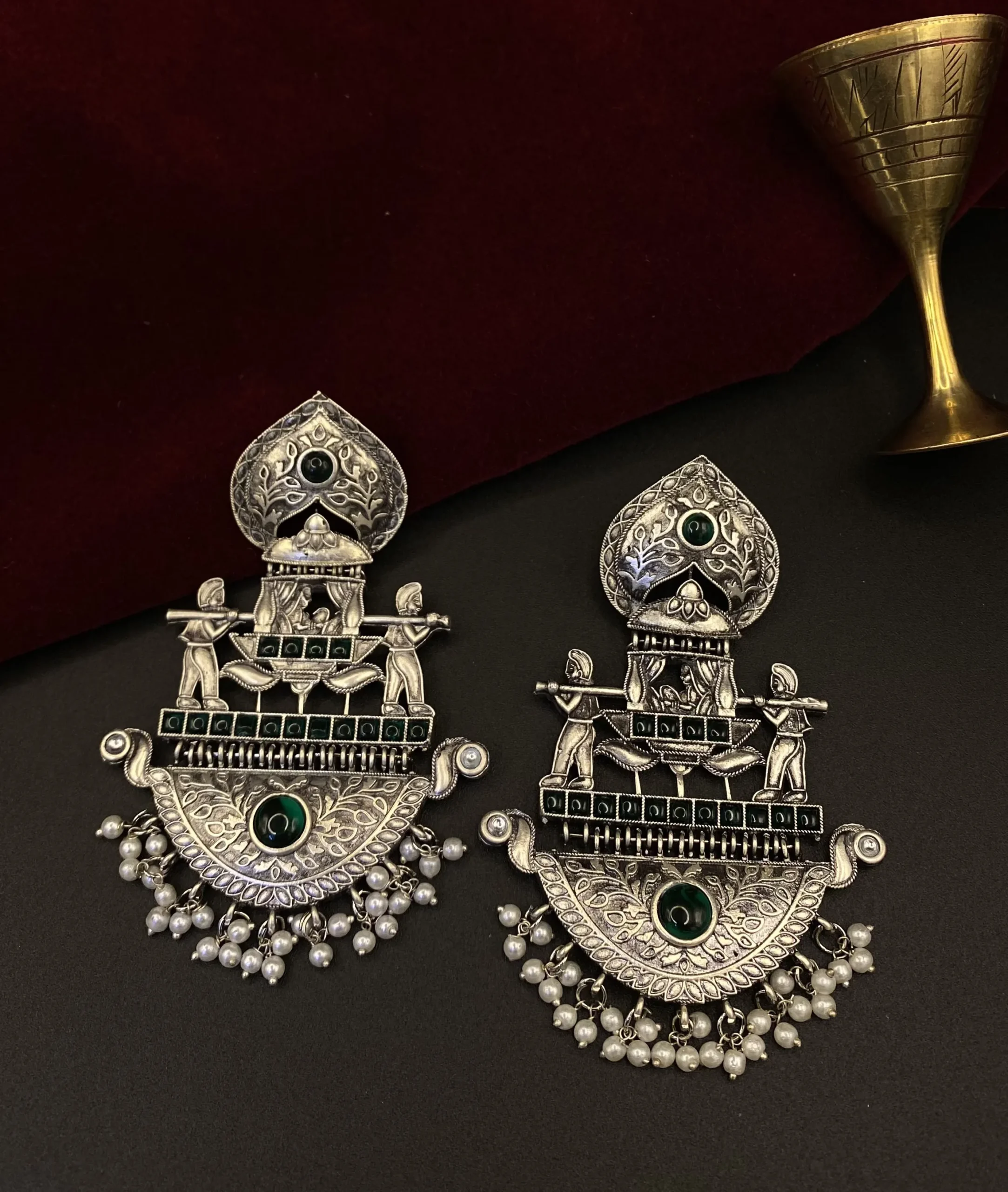 Oxidised 38 Vahini Mehendi Ranga - A Royal Procession - Image 1