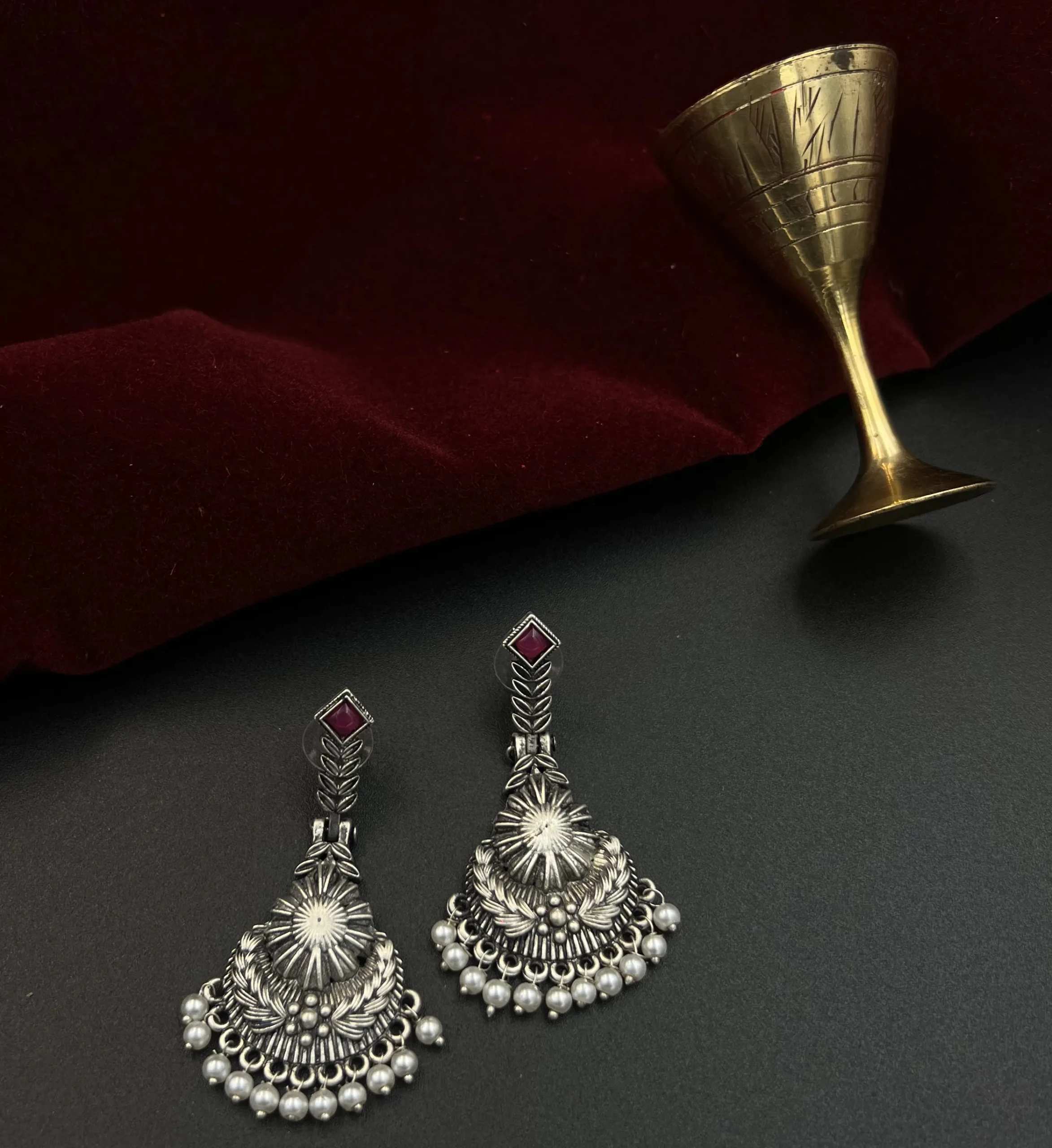 Oxidised 82 Lavani Raktima - Crowning Melody of Tradition - Image 1